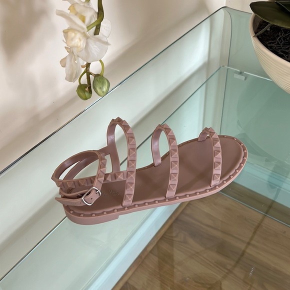 Nicole Miller Studded Rubber Sandals - Picture 2 of 9